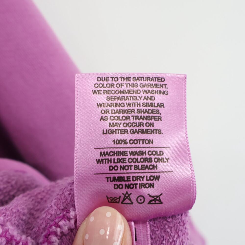 NWOT American Giant Women's Relaxed French Terry Crew Cattleya Orchid Medium - Picture 9 of 9